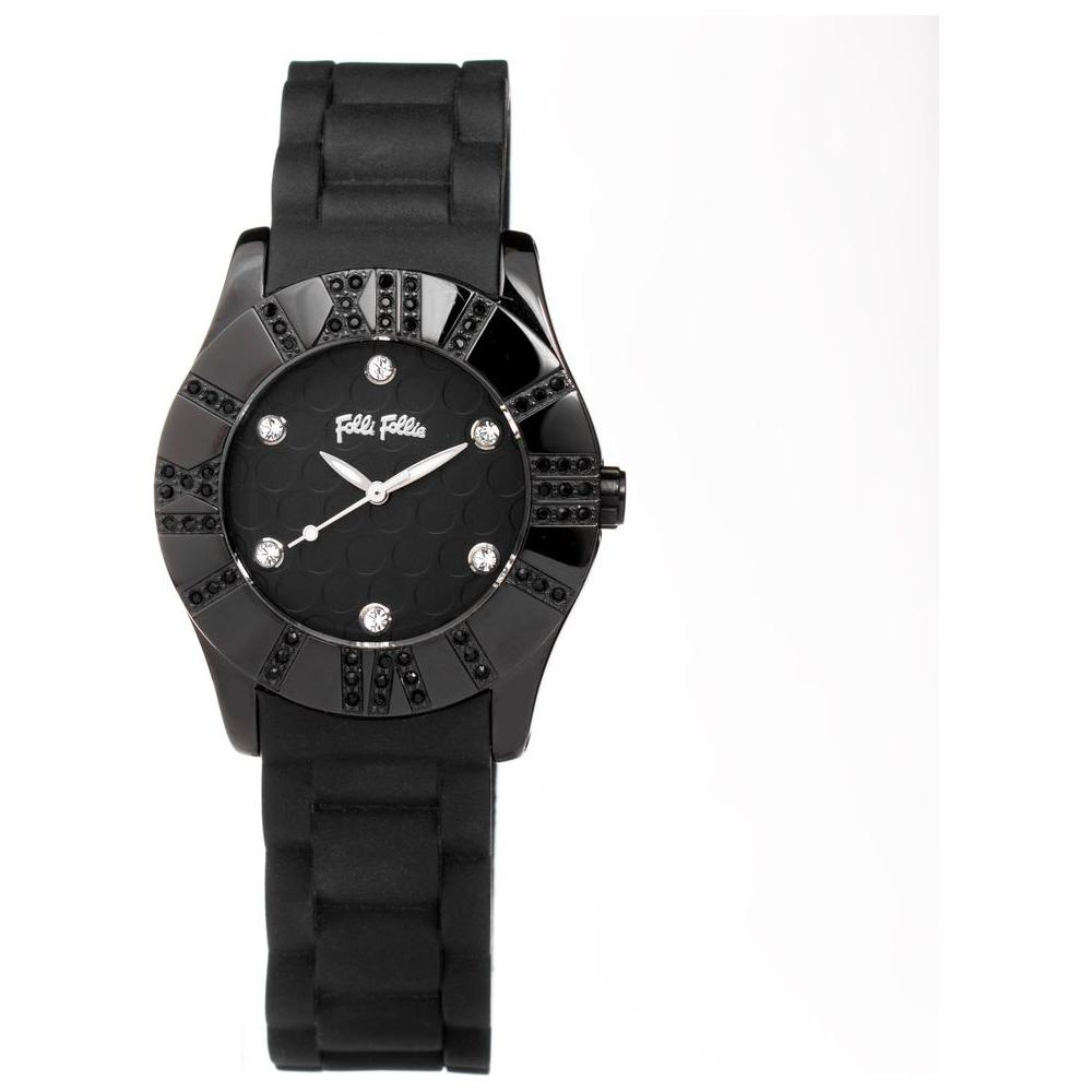 Folli Follie Black Silicone Watch Folli Follie