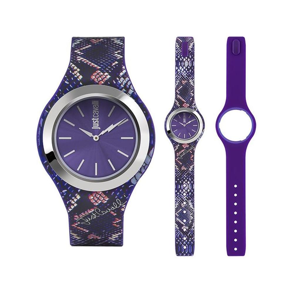 Just Cavalli Purple Silicone Watch Just Cavalli