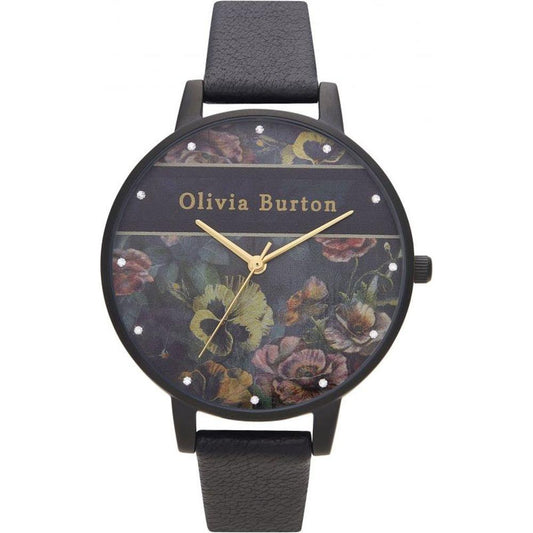 Olivia Burton Black Leather Watch Olivia Burton