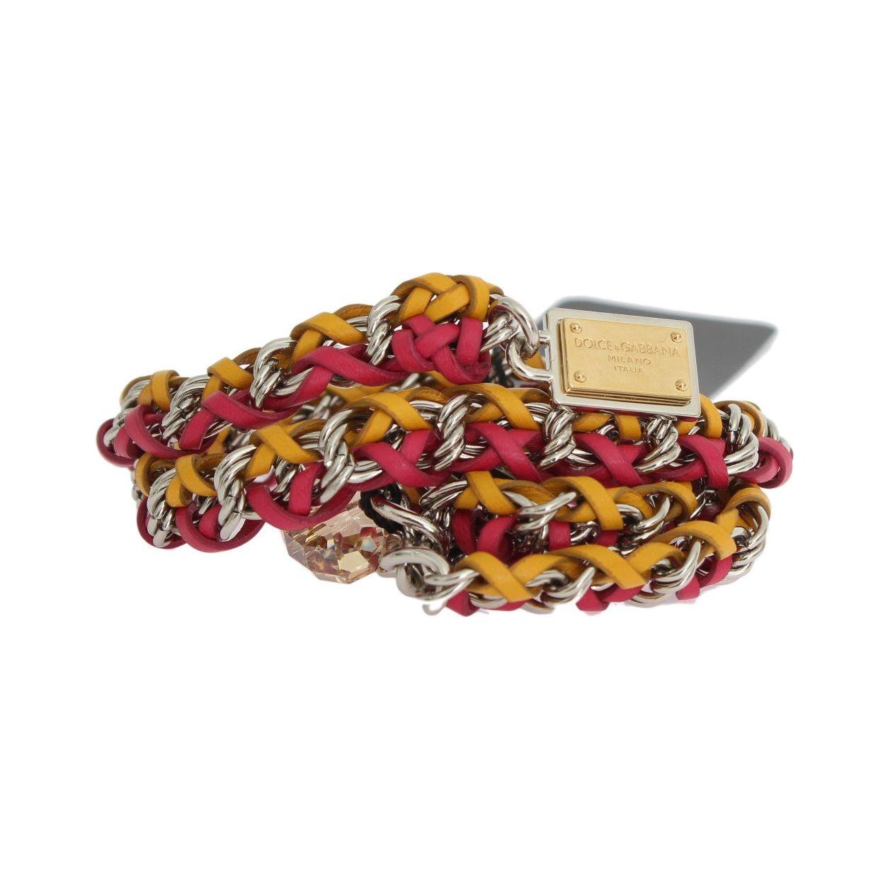 Dolce & Gabbana Elegant Multicolor Crystal-Embellished Belt Belt Dolce & Gabbana