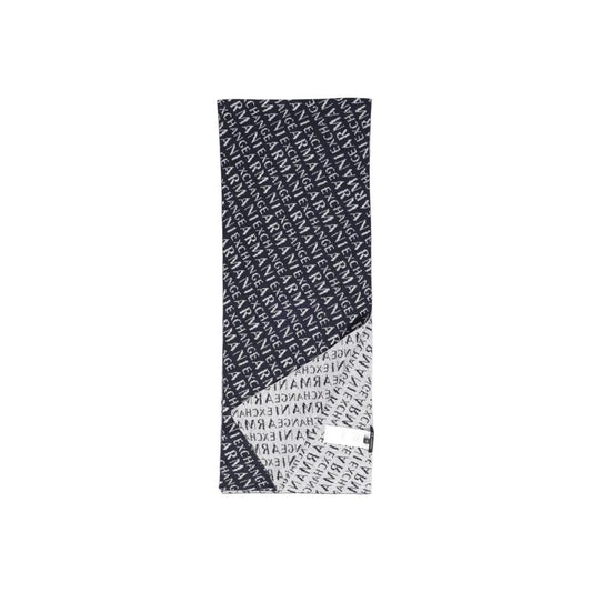 Armani Exchange Blue Polyamide Scarf Armani Exchange