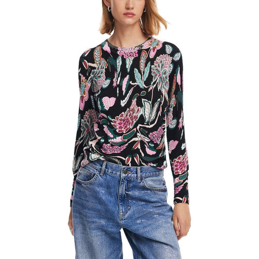 Desigual Black Viscose Tops & T-Shirt Desigual