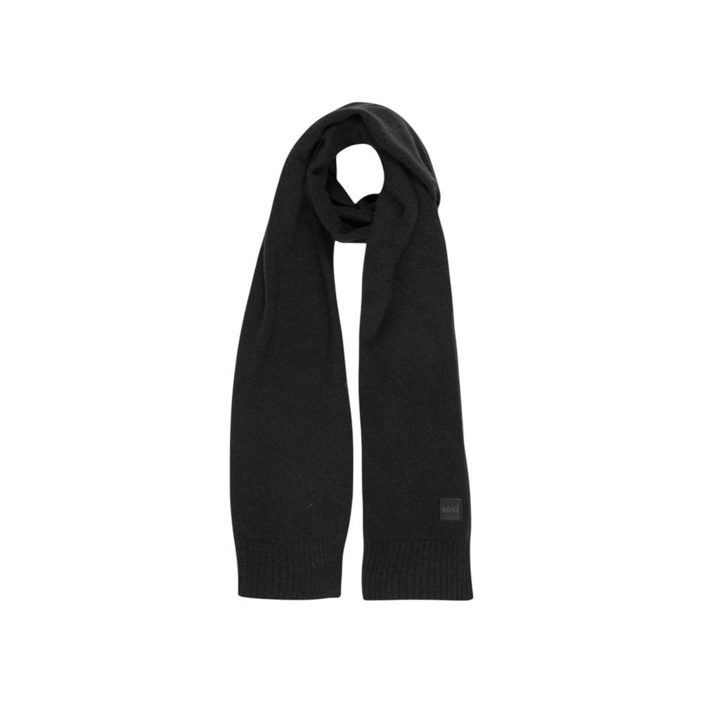 Hugo Boss Black Wool Scarf Hugo Boss