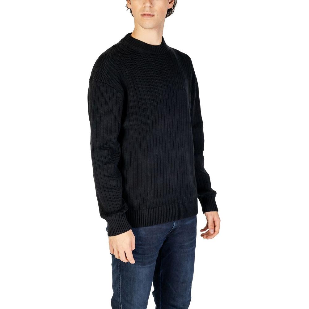 Calvin Klein Jeans Black Cotton Sweater Calvin Klein Jeans