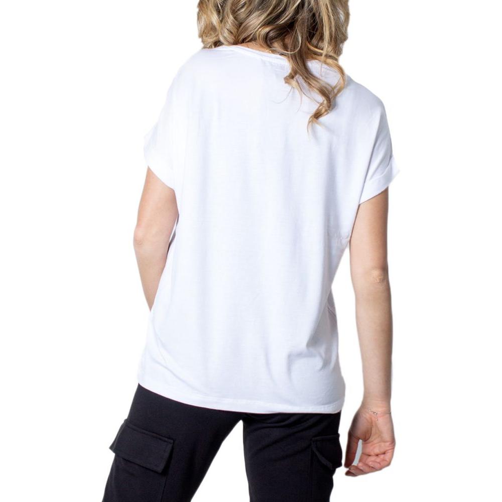 Only White Polyester Tops & T-Shirt Only