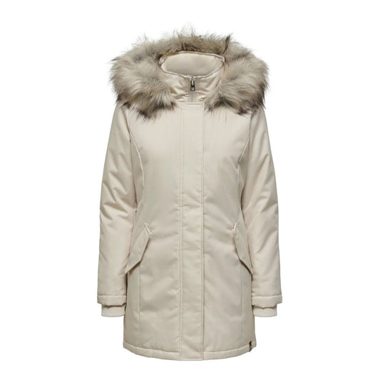 Only Beige Polyester Parka