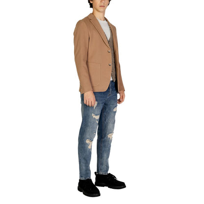 Gianni Lupo Beige Cotton Blazer 1728,71956299936,Beige,Blazers - Suits & Blazers - Clothing,Clothing,Gianni Lupo,IT44 | S,Men,New with tags,Suits & Blazers - Clothing