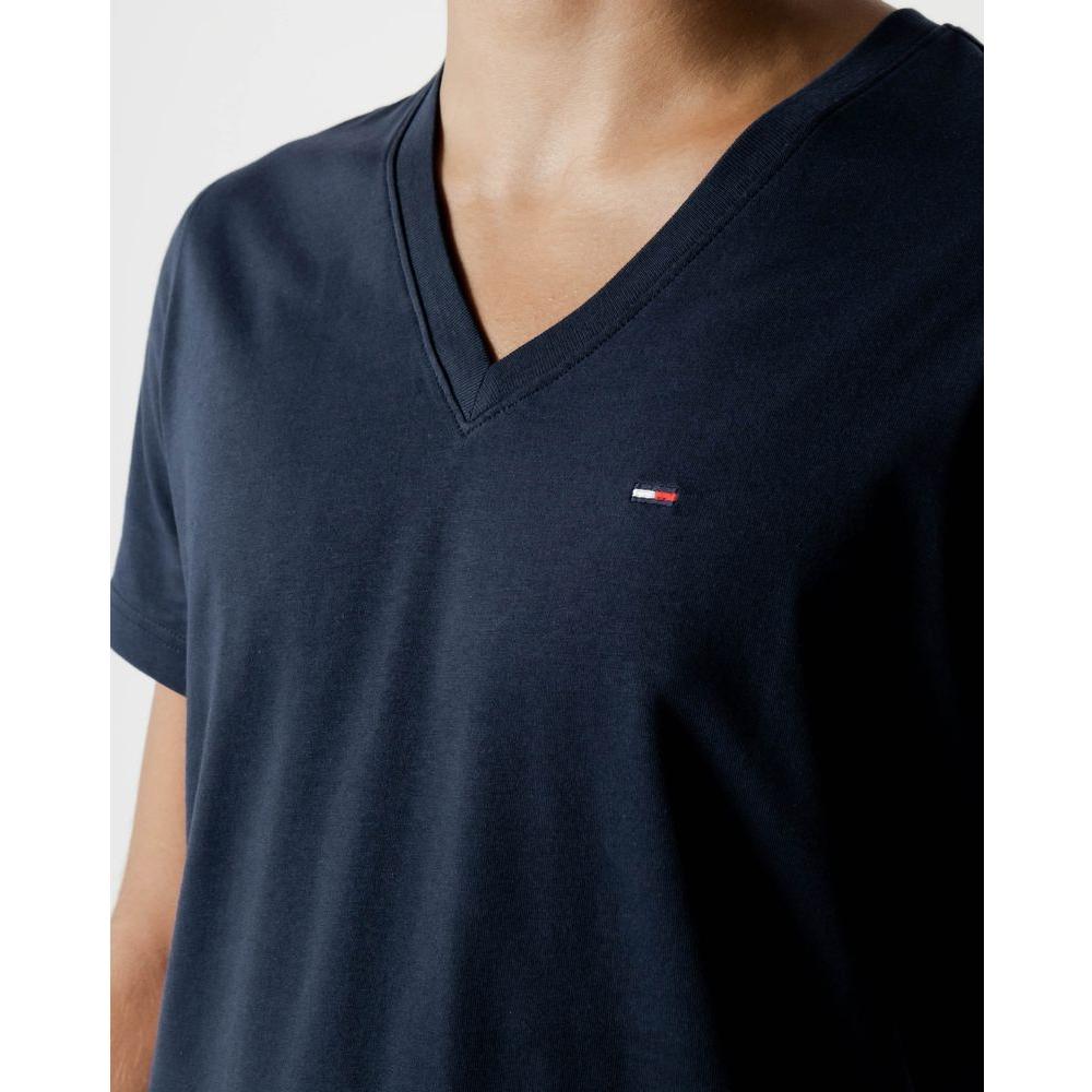 Tommy Hilfiger Jeans Blue Cotton T-Shirt Tommy Hilfiger Jeans