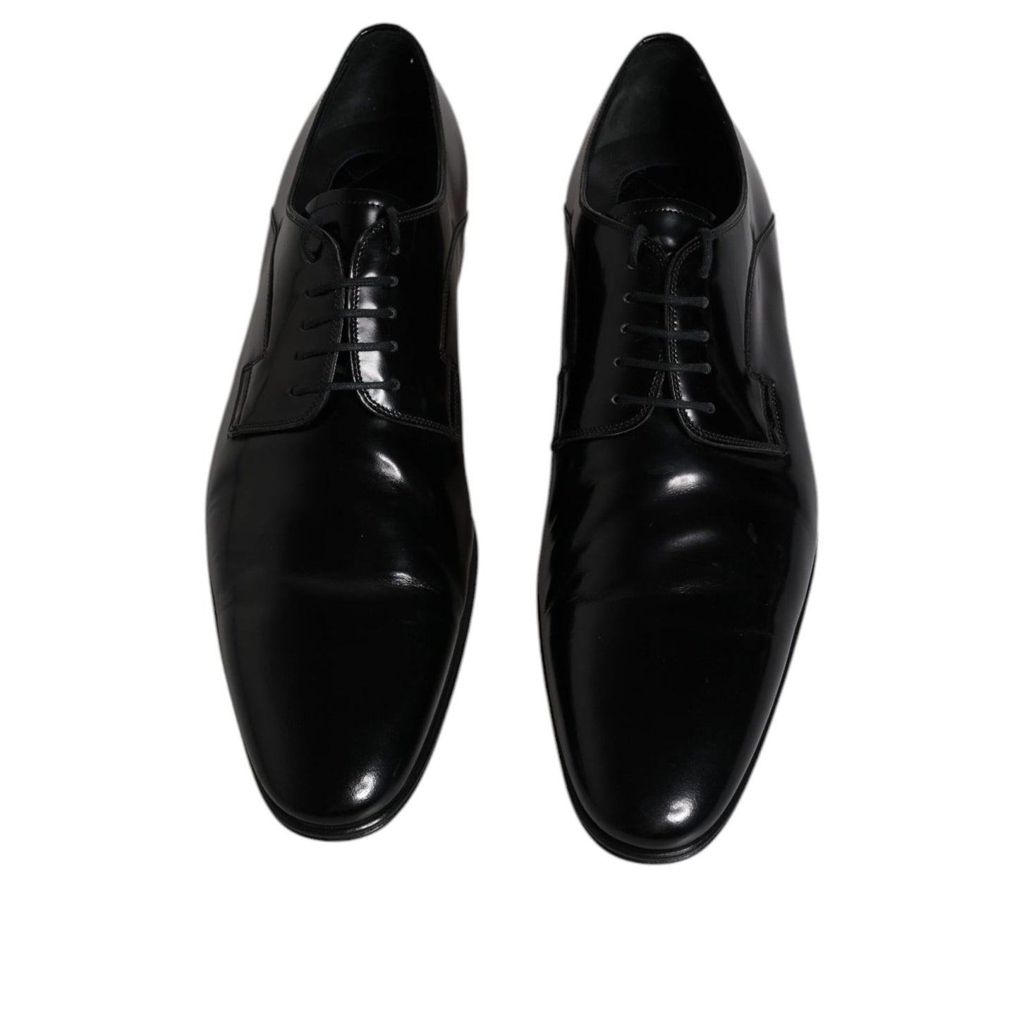 Dolce & Gabbana Black Leather Lace Up Derby Formal Shoes