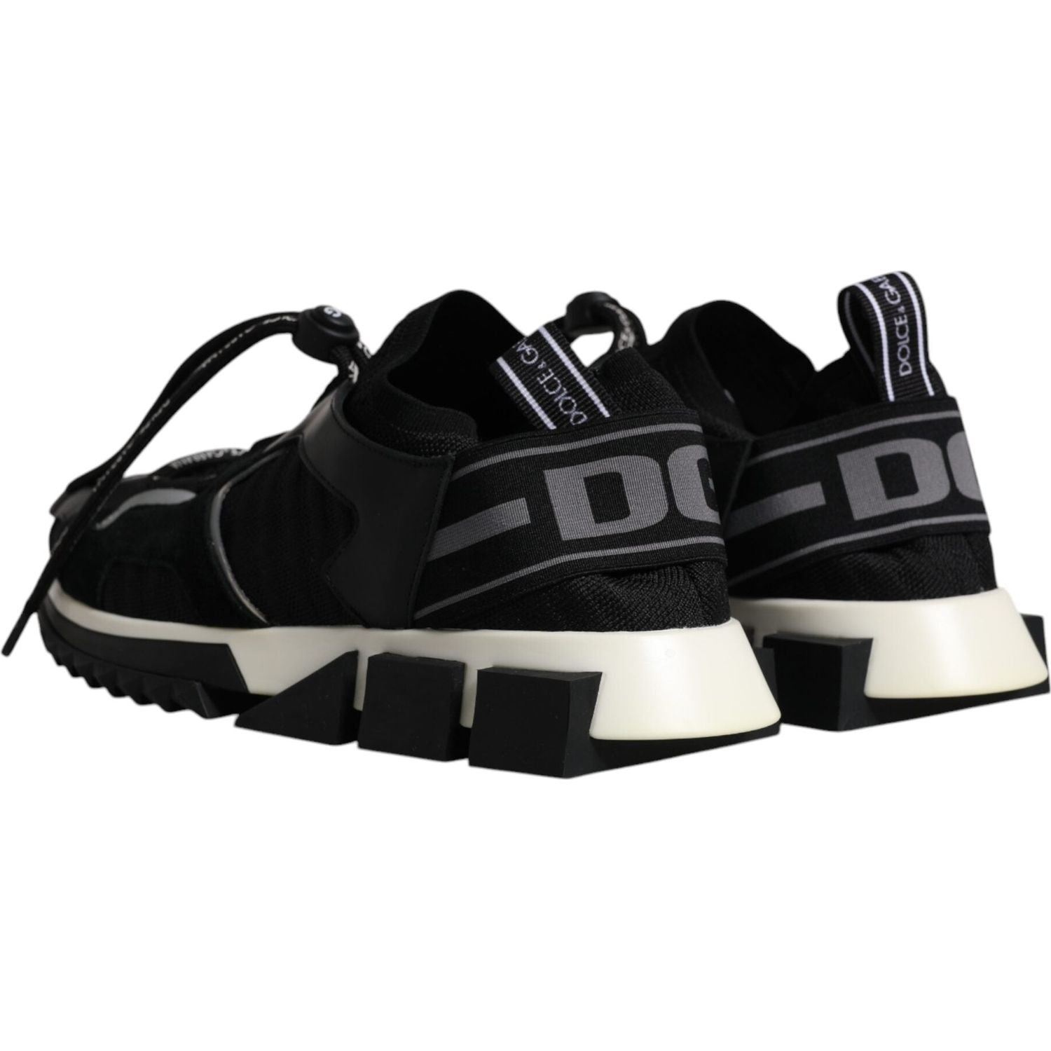 Dolce & Gabbana Black White Logo Sorrento Mens Sneakers Shoes