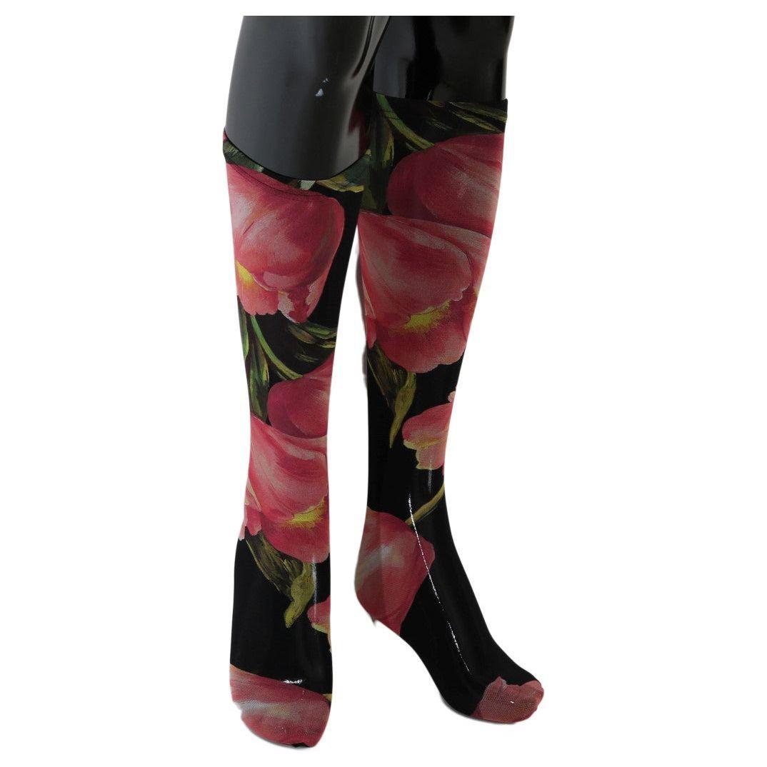 Dolce & Gabbana Floral Nylon Stretch Stockings Dolce & Gabbana