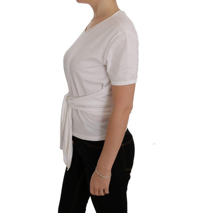 Dolce & Gabbana White Cotton Silk T-Shirt