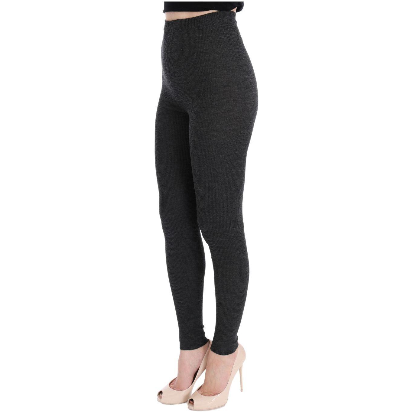 Dolce & Gabbana Gray Wool Stretch Tights 1728,67345645728,Athletic Pants - Pants - Clothing,Clothing,Dolce & Gabbana,Gray,IT40|S,Material: 100% Wool,New with tags,Pants - Clothing,Tights & Socks - Women - Clothing,Tights - Underwear - Clothing,Underwear -