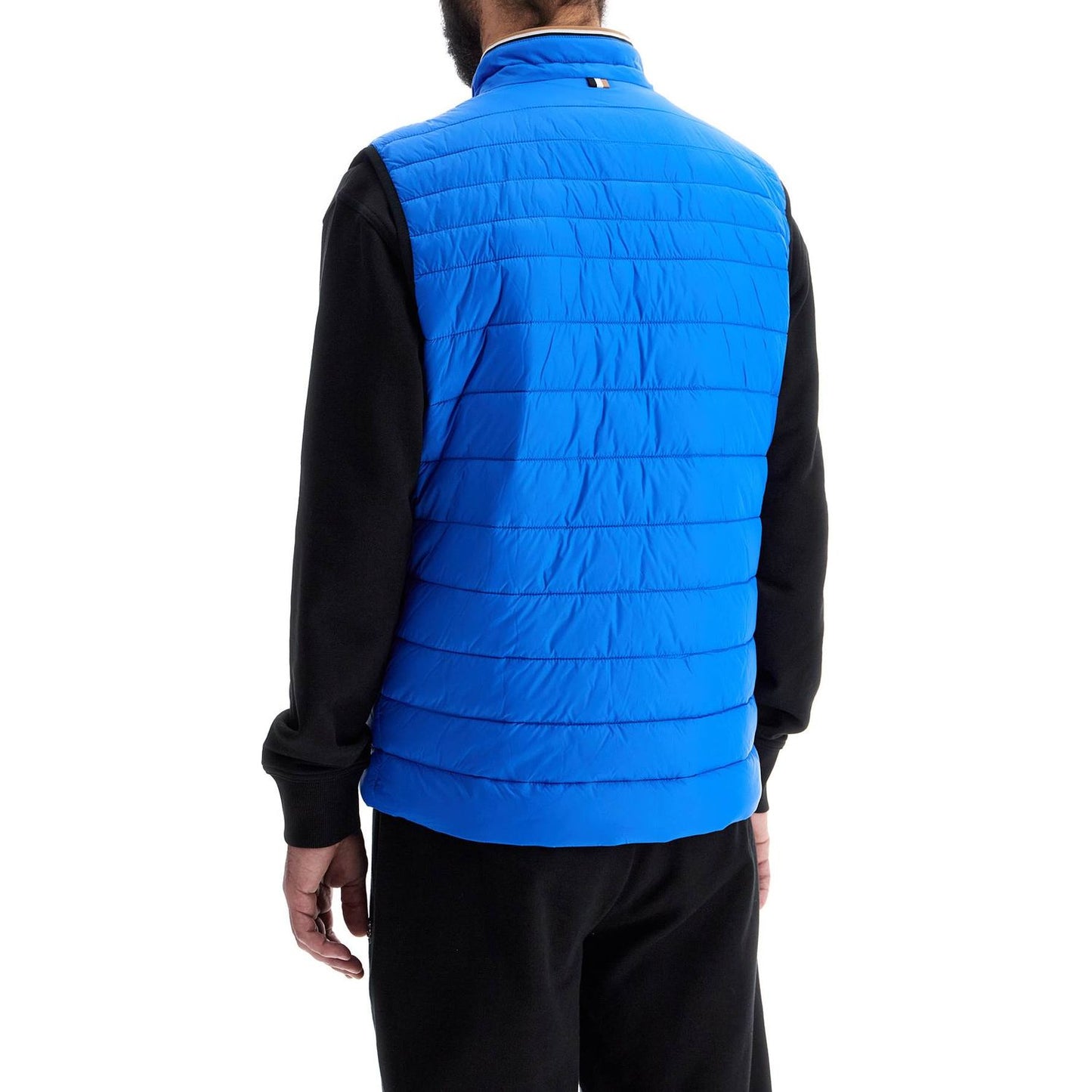 Boss bright blue quilted gilet with high collar and zip Jackets Boss