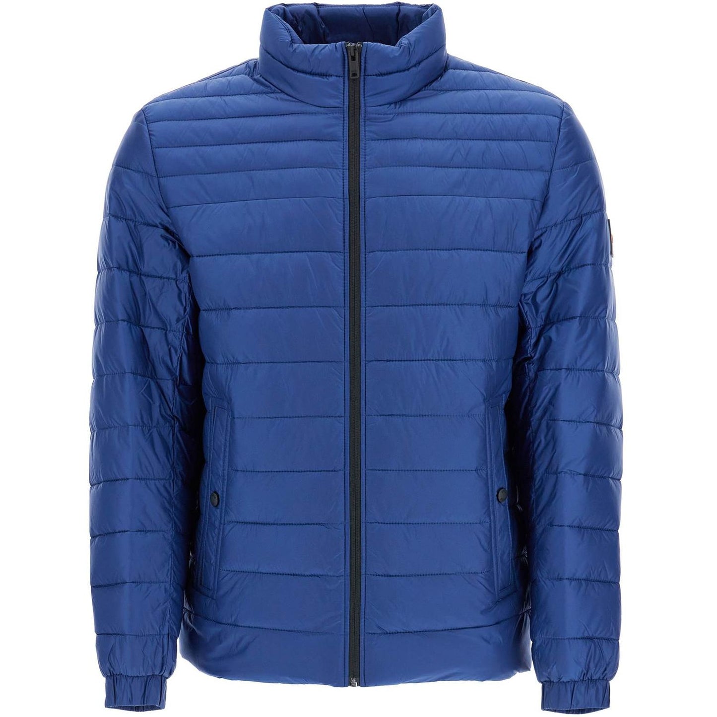 Boss lightweight jacket with horizontal blue stripes and high collar zip Vests Boss