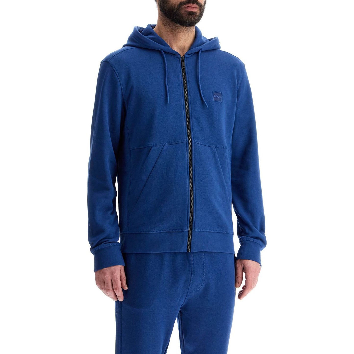 Boss blue regular fit zip hoodie long sleeve Topwear Boss