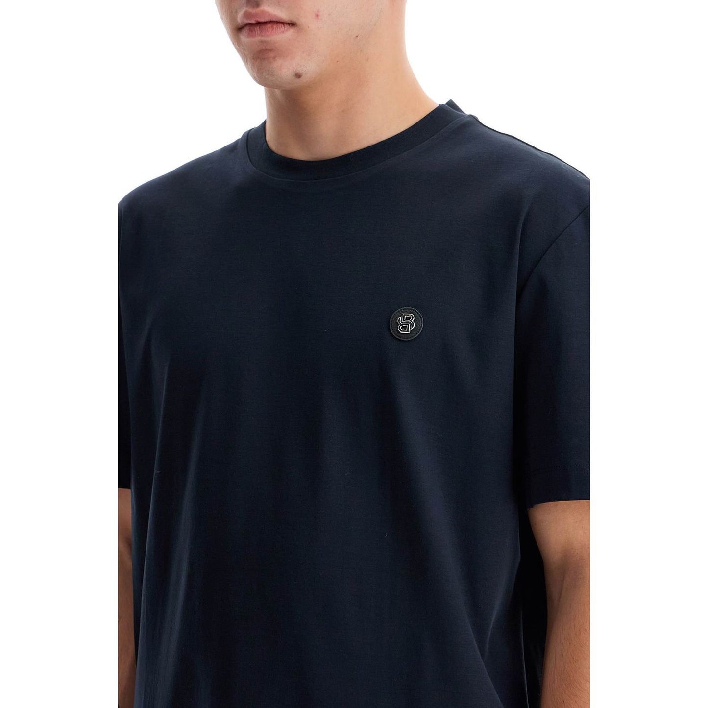 Boss t-shirt with double monogram patch Topwear Boss