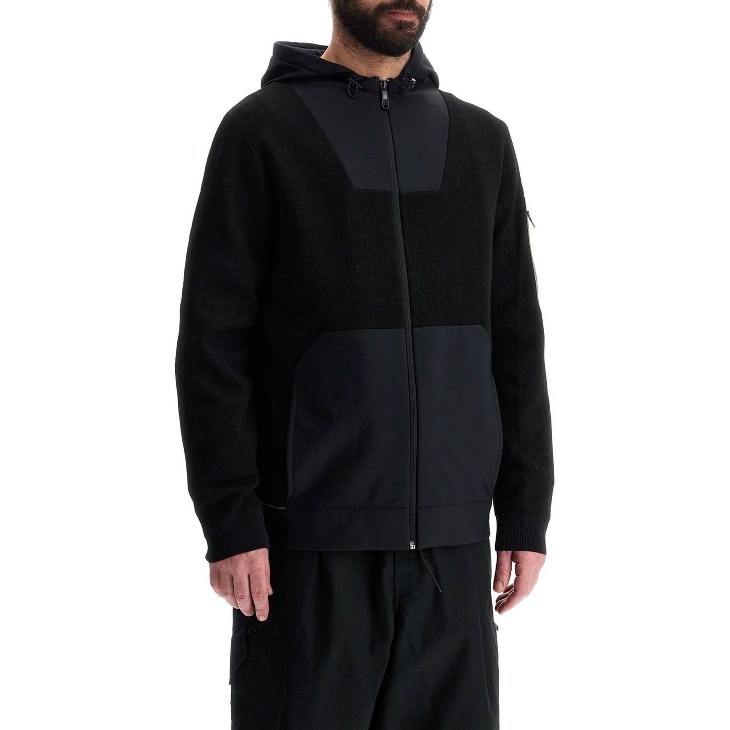 Boss men's black hoodie with zip Topwear Boss