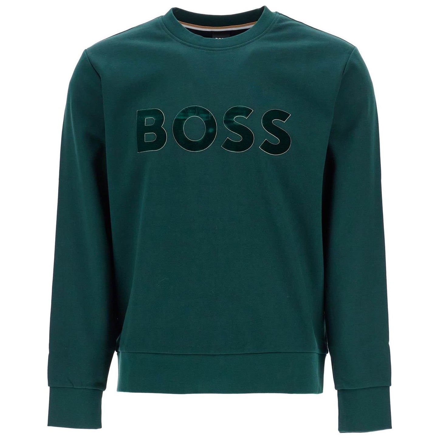 Boss green crew neck cotton sweatshirt with long sleeves Topwear Boss