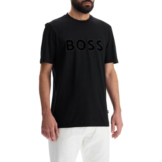 Boss flocked logo t-shirt with Topwear Boss