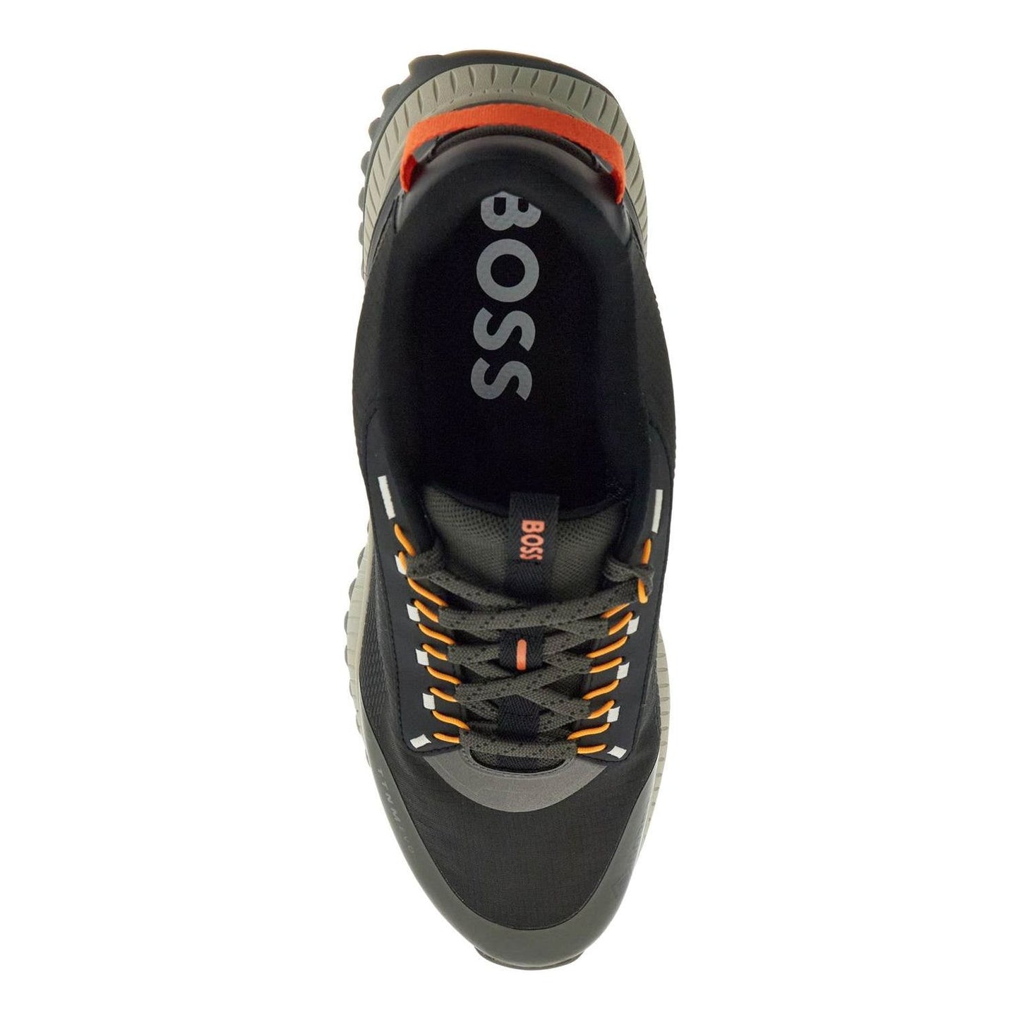 Boss dark grey breathable sneakers with orange details ttnm evo_runn_rsgtx Sneakers Boss