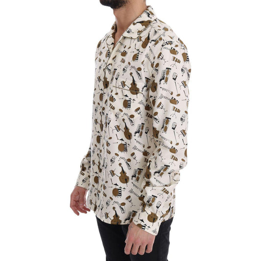 Dolce & Gabbana Exclusive Silk Casual Men's Shirt - JAZZ Motive Dolce & Gabbana