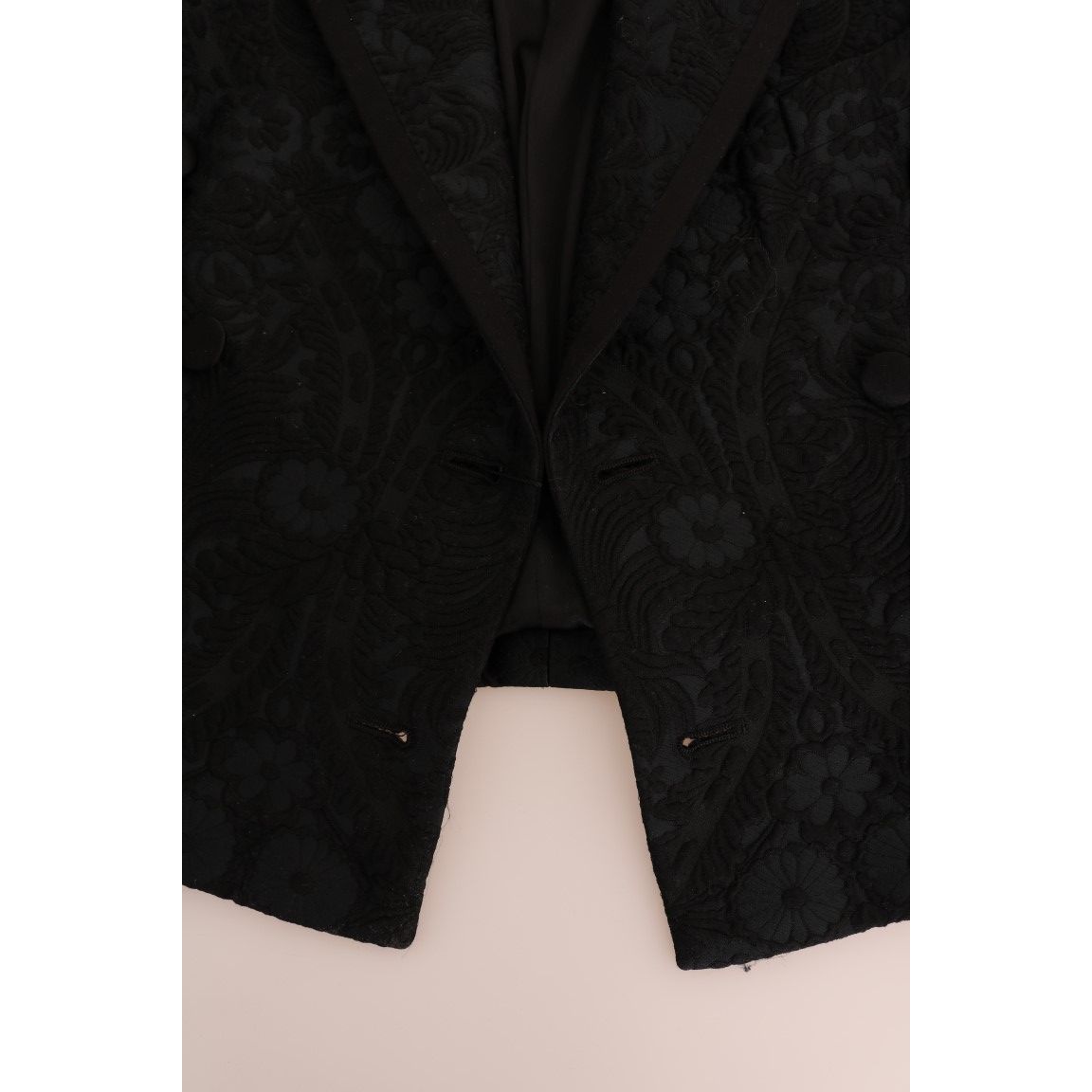 Dolce & Gabbana Black Brocade Blazer Jacket