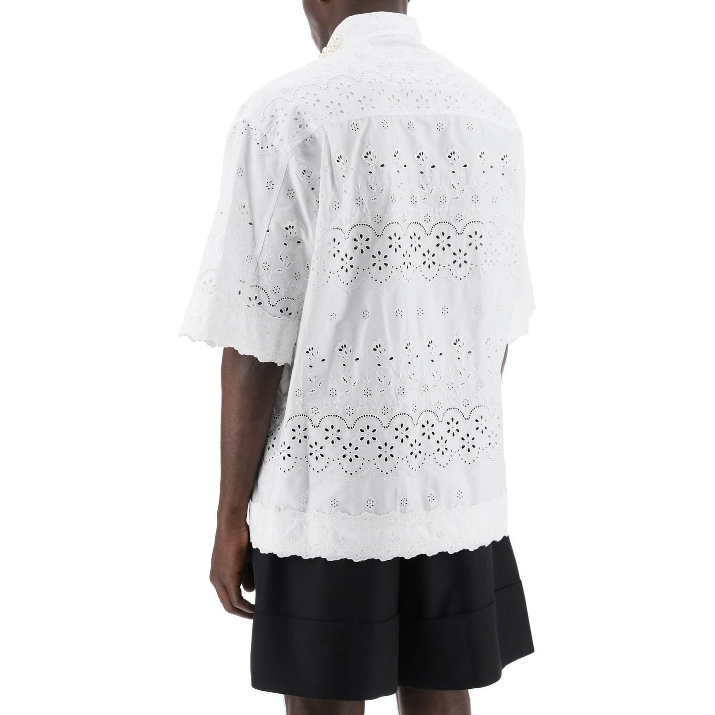 Simone Rocha "scalloped lace shirt with pearl Shirts Simone Rocha