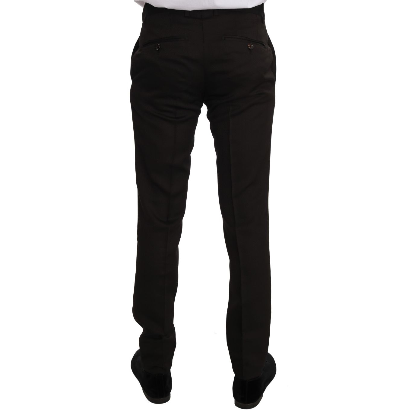 Dolce & Gabbana Brown Wool Crystal Bee Slim Fit MARTINI