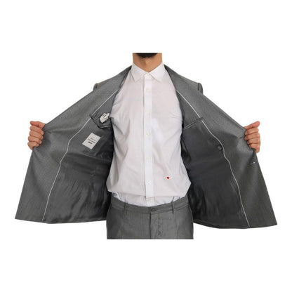 Dolce & Gabbana Black Stretch Crystal Bee Slim Fit Suit