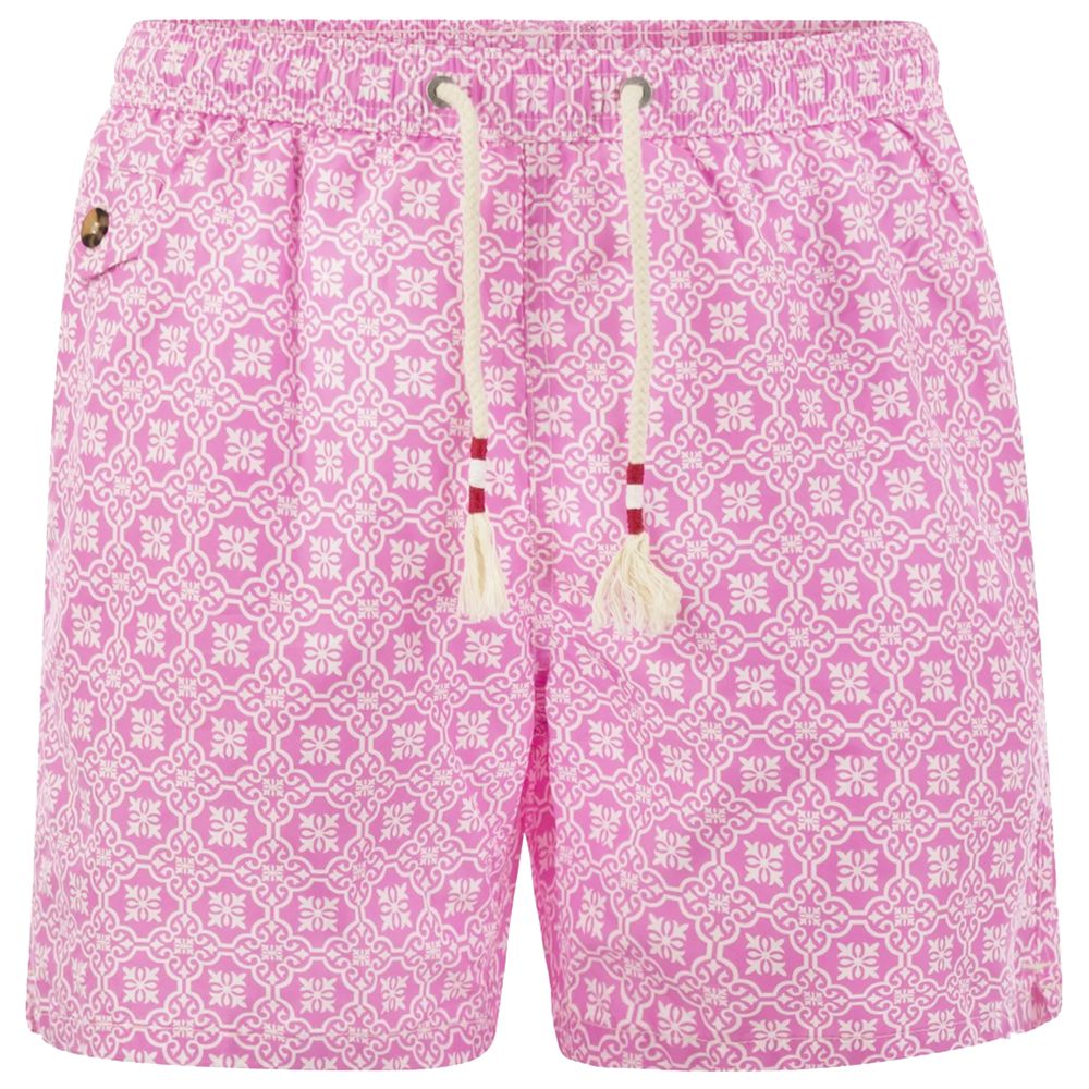 MC2 Saint Barth Pink Polyester Men's Swim Trunk MC2 Saint Barth