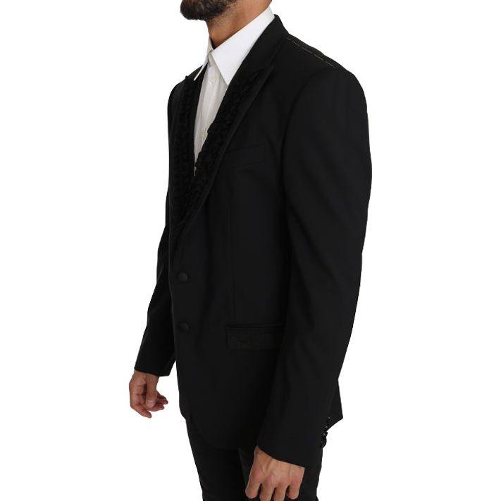 Dolce & Gabbana Elegant Black Slim Fit Martini Blazer Jacket Dolce & Gabbana