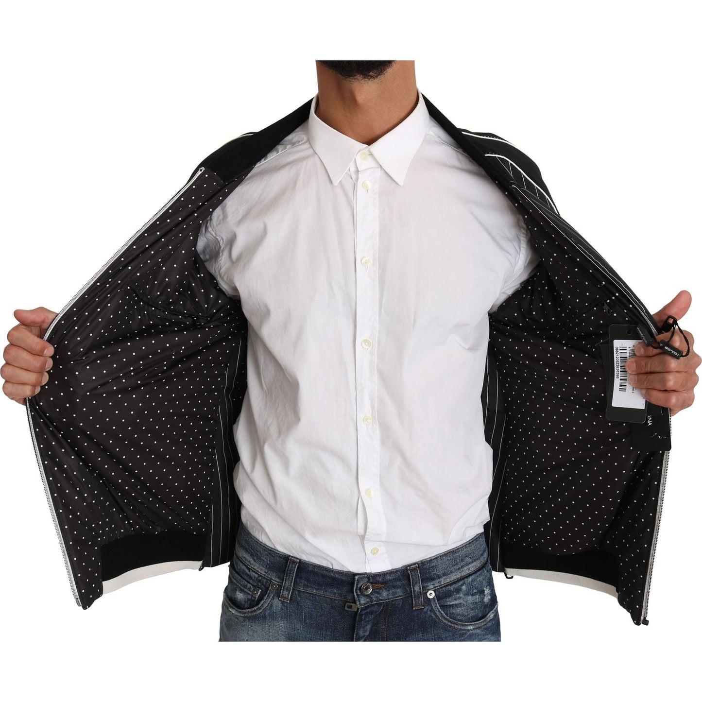 Dolce & Gabbana Black DD58 SG62 Sequined Beaded Jacket