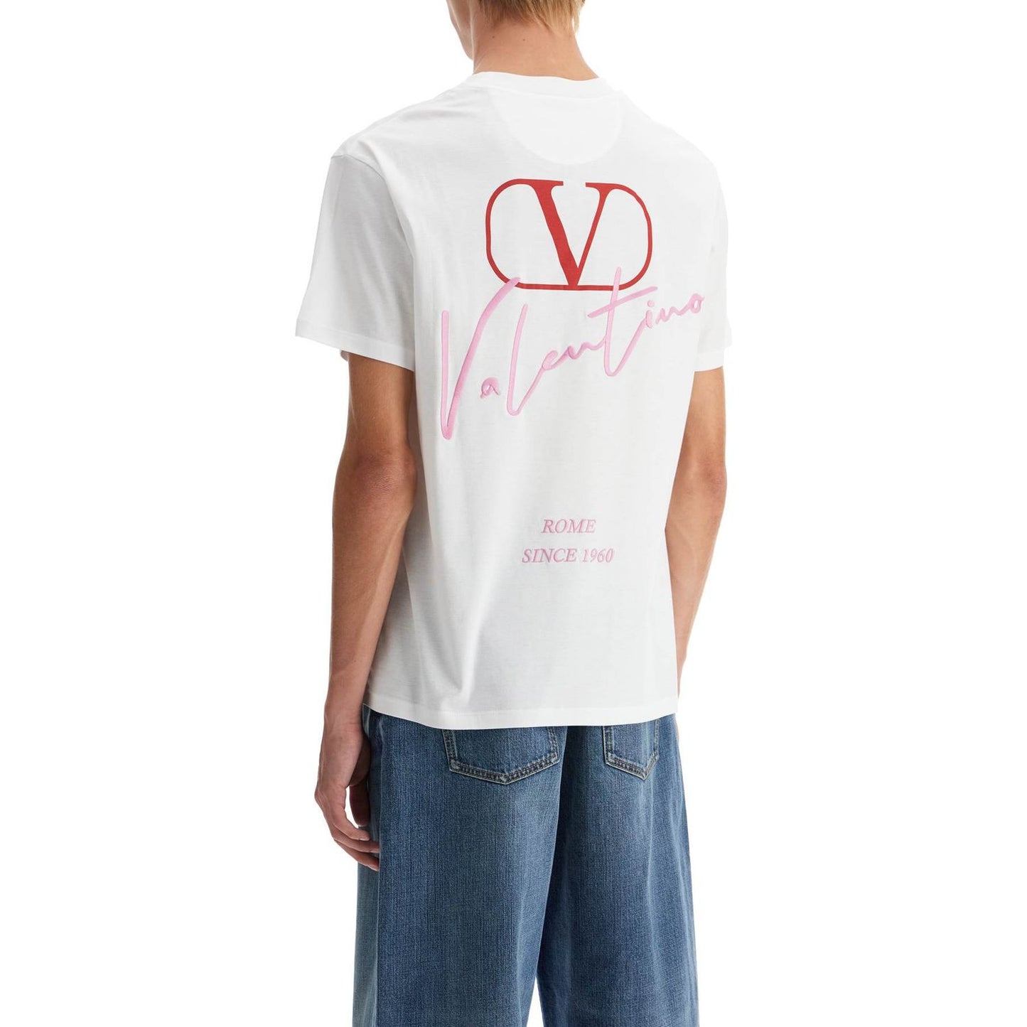 Valentino Garavani 't-shirt with embroidery and print design Topwear Valentino Garavani