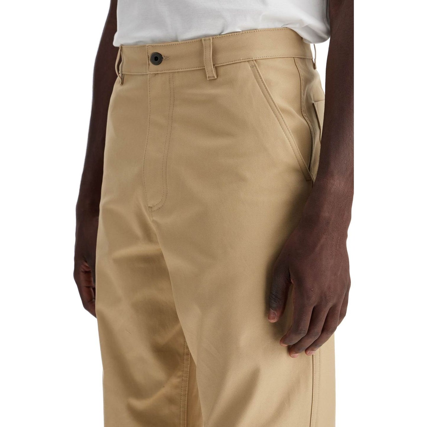 Valentino Garavani stretch canvas cargo pants for men. Trousers Valentino Garavani