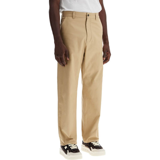 Valentino Garavani stretch canvas cargo pants for men. Trousers Valentino Garavani