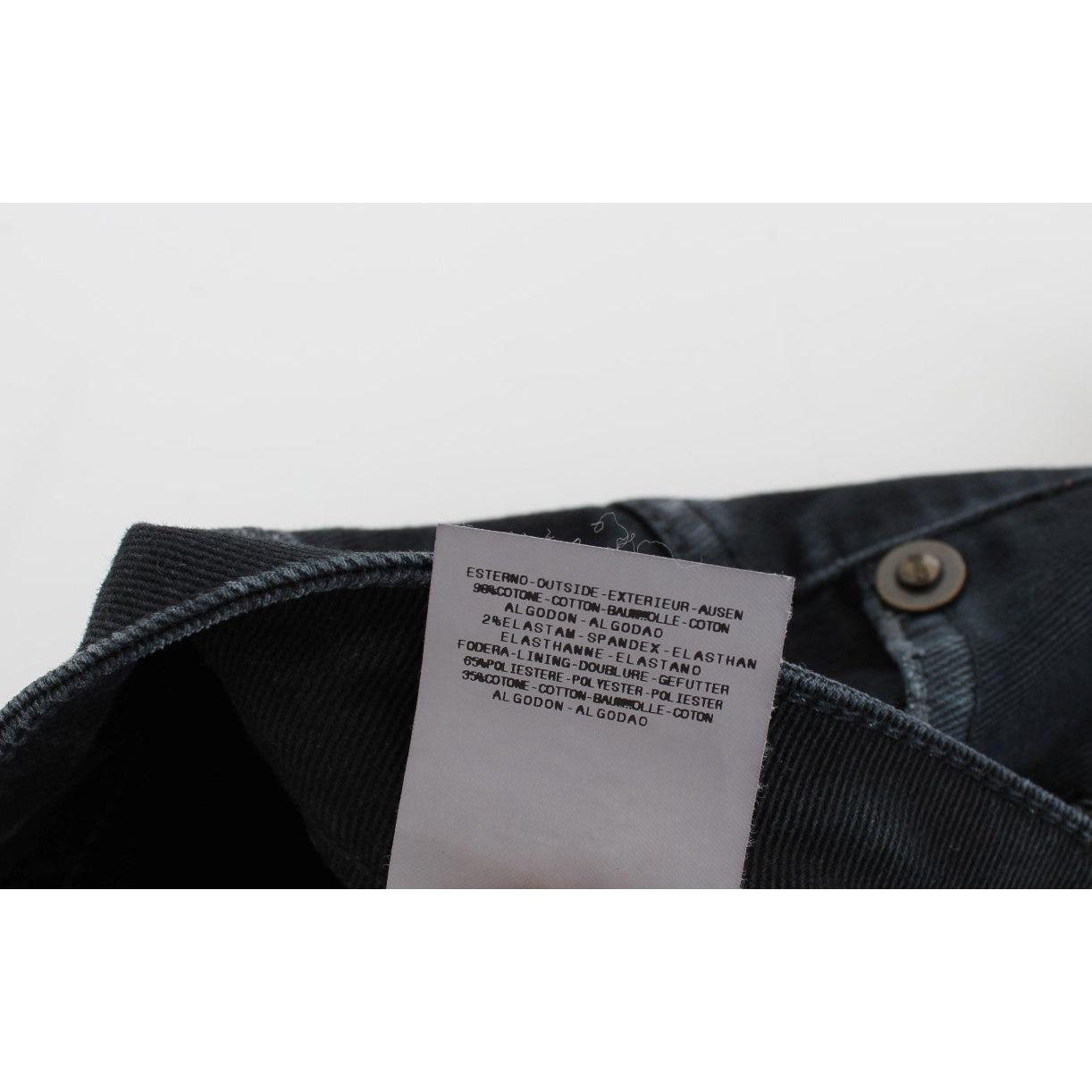 Cavalli Blue Cotton Stretch Baggy Relax Jeans