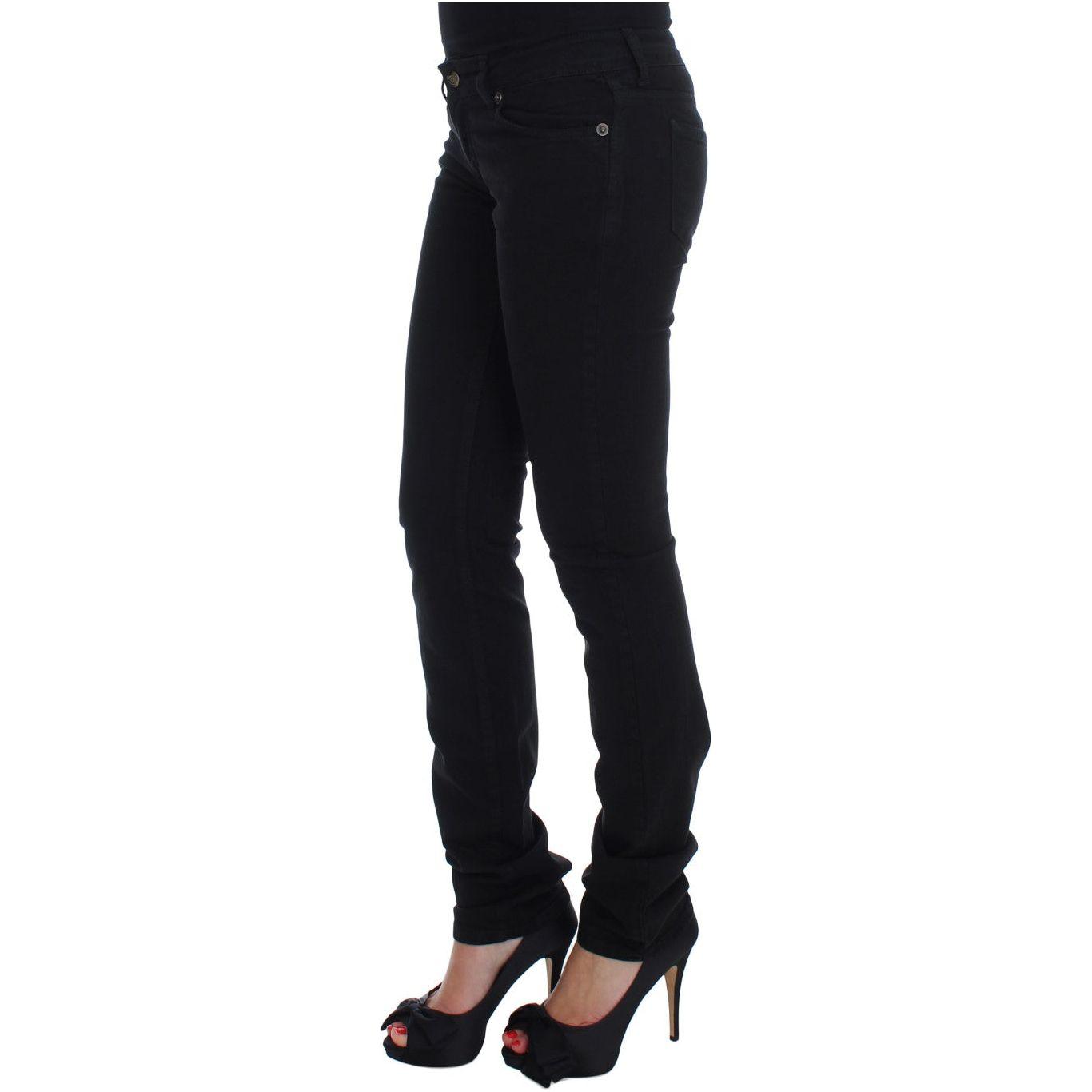 Cavalli Chic Slim Skinny Black Jeans Jeans & Pants Cavalli