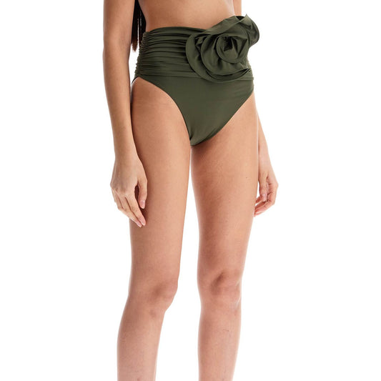 Magda Butrym high-waisted bikini bottom with flower-shaped clip. Beachwear & underwear Magda Butrym