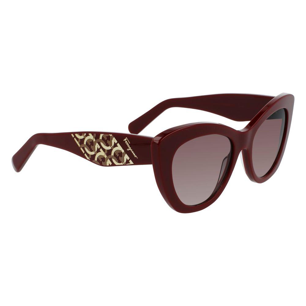 Salvatore Ferragamo Bordeaux Acetate Sunglasses Salvatore Ferragamo