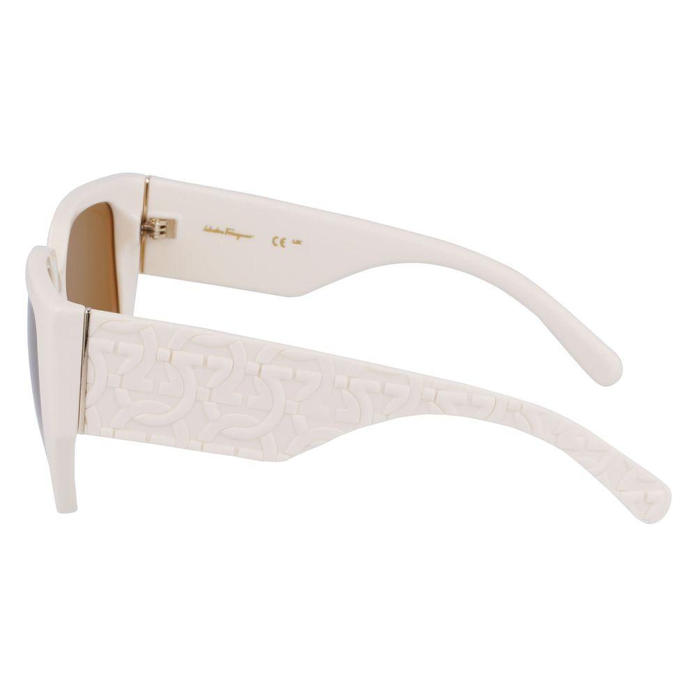 Ferragamo White Bio Injected Sunglasses Ferragamo