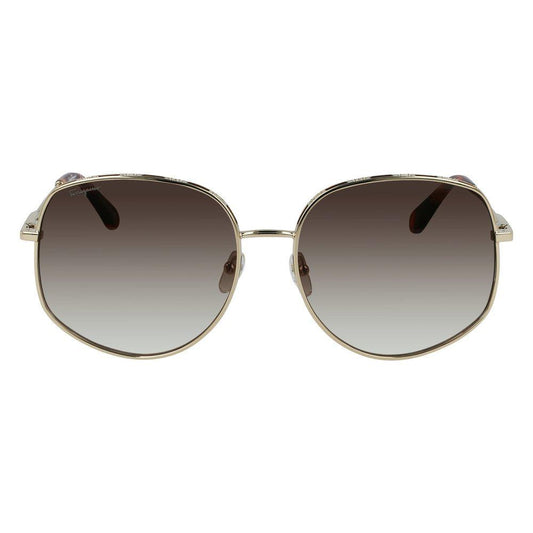 Salvatore Ferragamo Gold Metal Sunglasses Salvatore Ferragamo