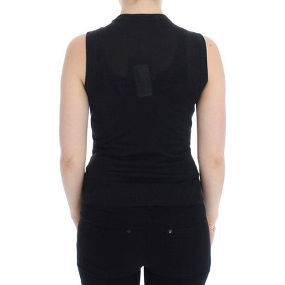 Dolce & Gabbana Black Sleeveless Crewneck Vest Pullover