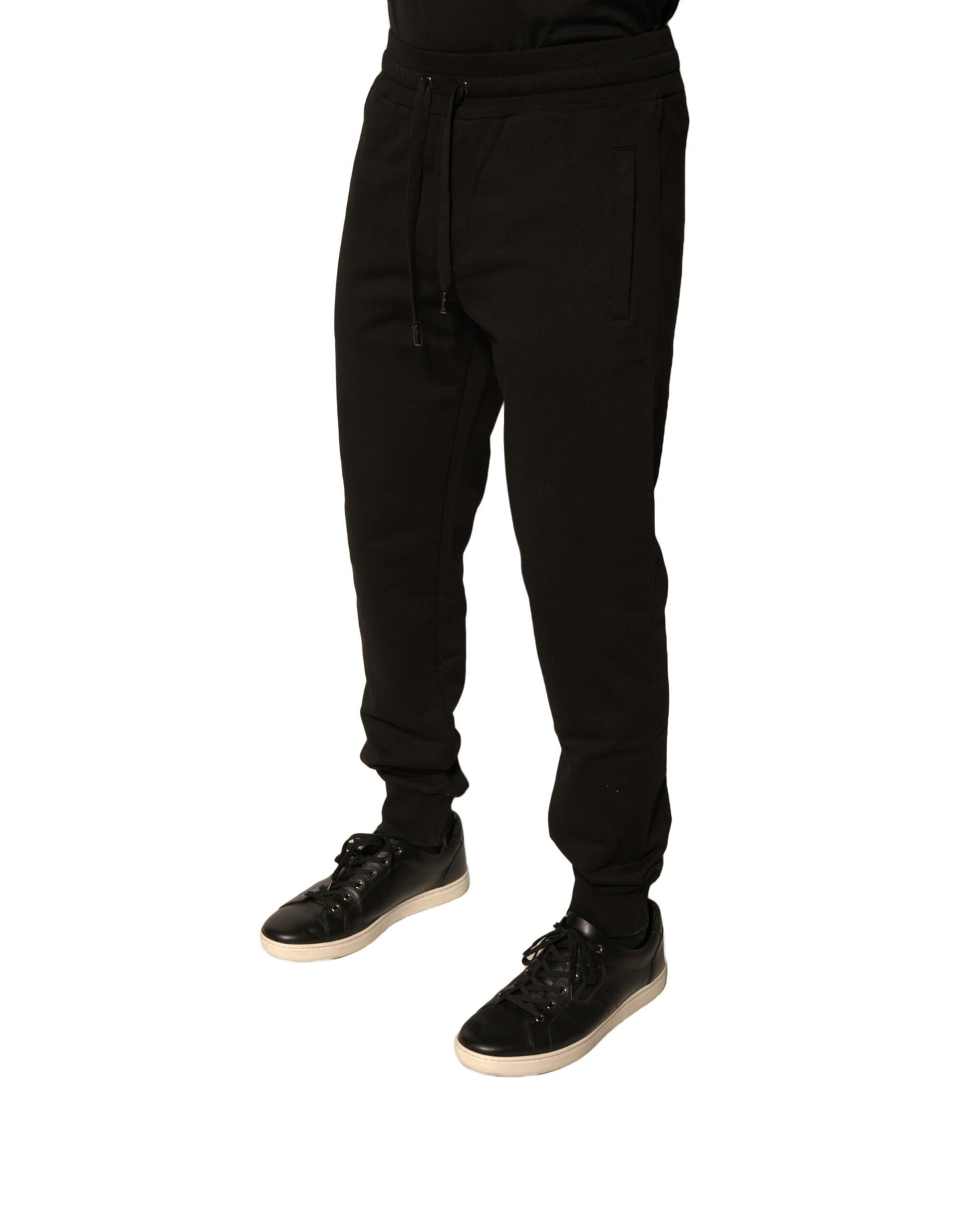 Dolce & Gabbana Black Cotton Jogger Men Sweatpants Pants Dolce & Gabbana