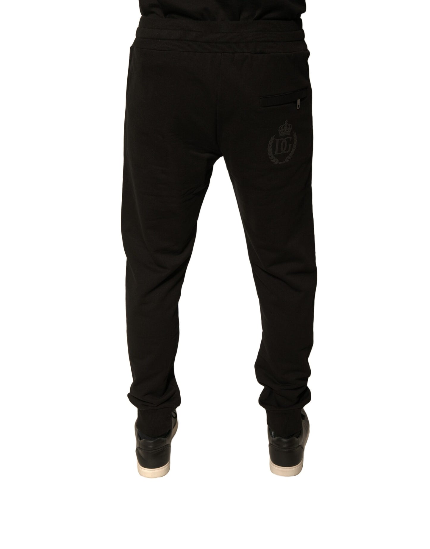 Dolce & Gabbana Black Cotton Jogger Men Sweatpants Pants Dolce & Gabbana