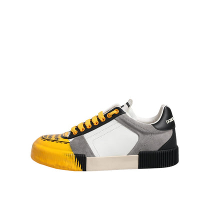 Dolce & Gabbana Multicolor Leather DNA Low Top Sneakers Shoes