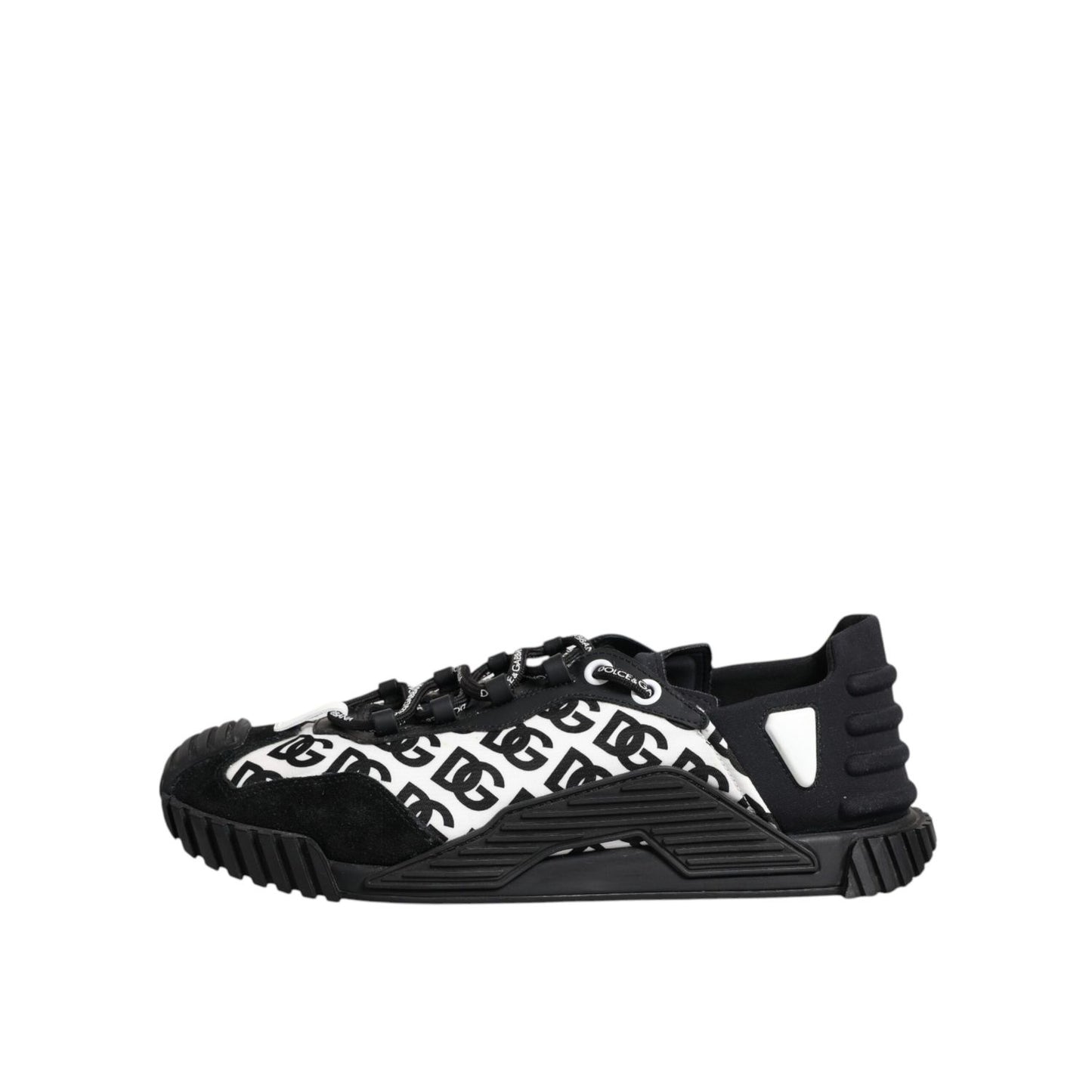 Dolce & Gabbana Black Logo Nylon Low Top NS1 Sneakers Shoes