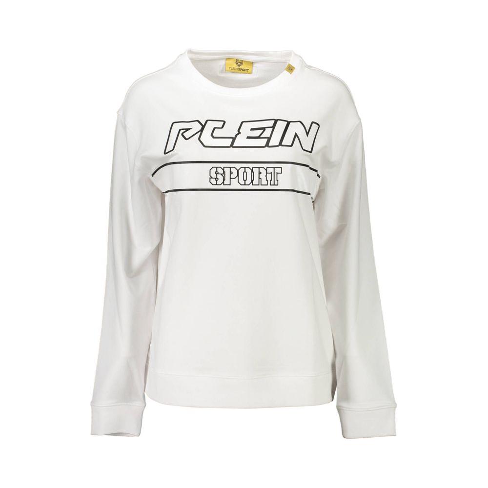 Plein Sport White Cotton Women Sweater Plein Sport