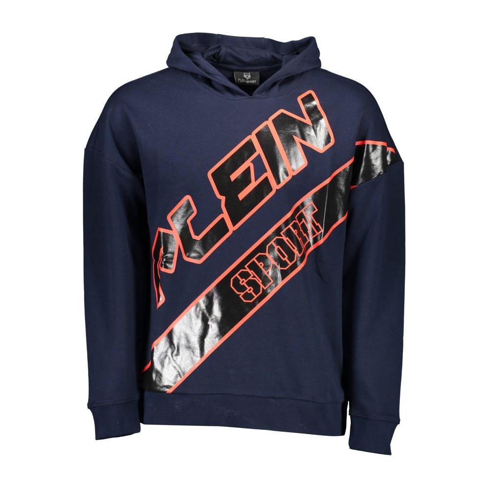 Plein Sport Blue Cotton Men Sweater Plein Sport