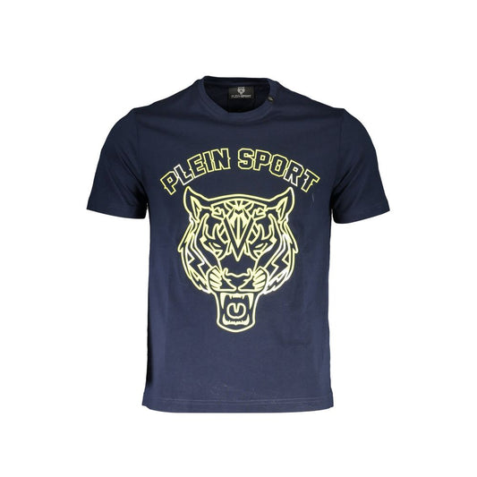 Plein Sport Blue Cotton Men T-Shirt Plein Sport